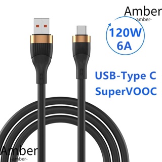 Amber สายชาร์จ USB Type C 6A แบบหนาพิเศษ ชาร์จเร็ว สําหรับ OPPO Huawei