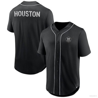 Ani MLS Houston Dynamo FC Jersey Button Down เสื้อคาร์ดิแกนเบสบอล เสื้อยืด เสื้อกีฬา เสื้อท็อปส์ พลัสไซซ์ Cin