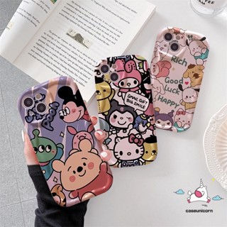 เคสโทรศัพท์มือถือ ขอบโค้ง ลายการ์ตูนเฮลโลคิตตี้ เอเลี่ยน ชินนาม่อนโรล วินนี่ มิกกี้ 3D สําหรับ Infinix Hot 30i 10Lite 8 9 Hot 12 30 8 9 10 11 20 Play Smart 6 6Plus 5 7 Note 12 G96