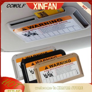 Xinfan 【CCWOLF】กระเป๋าเก็บแว่นตา บัตร ที่บังแดดรถยนต์ จัดระเบียบรถยนต์