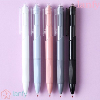 Lanfy ปากกาเจลลูกลื่น หมึกสีดํา แบบแห้งเร็ว 5 ชิ้น ต่อกล่อง