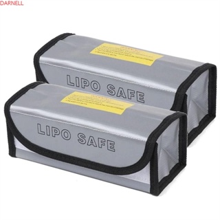 Darnell กระเป๋าเก็บแบตเตอรี่ Lipo ป้องกันการระเบิด แบบพกพา สีเงิน