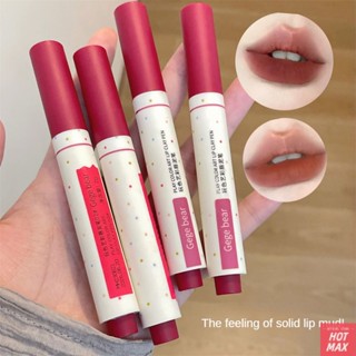 Gege Bear Fog Velvet Matte Red Lip Clay Pen ลิปกลอสแบบถ้วยกันน้ำและทนทาน [hotmax]