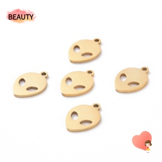 Beauty จี้การ์ตูนเอเลี่ยน สีทอง 15*10*1 มม. สําหรับต่างหู DIY 20 ชิ้น