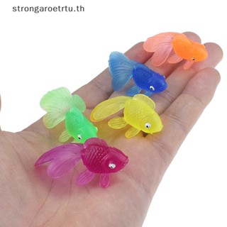 Strongaroetrtu ปลายางนิ่ม สีทอง ของเล่นอาบน้ํา สําหรับเด็ก ว่ายน้ํา 10 ชิ้น ต่อชุด