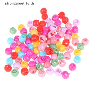 Strongaroetrtu กิ๊บติดผม ประดับลูกปัดน่ารัก ขนาดเล็ก สีแคนดี้ สําหรับผู้หญิง 100 ชิ้น