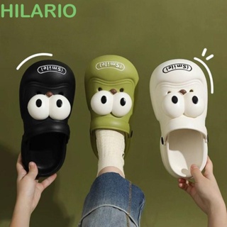 Hilario รองเท้าแตะ Crocs แบบนิ่ม กันน้ํา กันลื่น ลายการ์ตูนลูกสุนัขยิ้ม สําหรับอาบน้ํา