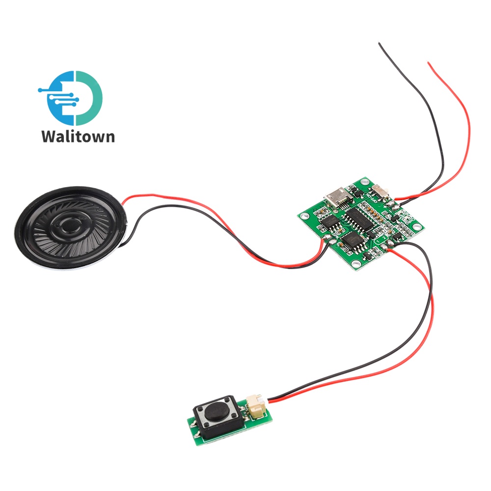 โมดูลการ์ดอวยพรเสียงหน่วยความจํา 8M DIY เพลงบันทึกเสียงเครื่องเล่นชิปโมดูล