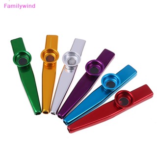 Familywind&gt; Kazoo ไดอะแฟรมอลูมิเนียมอัลลอยด์ พร้อมฟลุต 5 ชิ้น สําหรับเด็ก