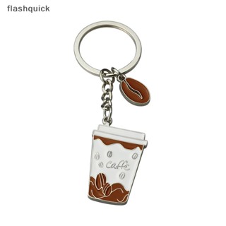 Flashquick พวงกุญแจ จี้รูปแก้วกาแฟจําลอง สําหรับผู้หญิง