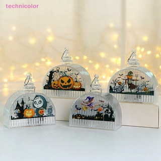 [technicolor] โคมไฟ LED รูปฟักทองผี สําหรับแขวนตกแต่งบ้าน ปาร์ตี้ฮาโลวีน