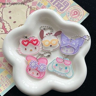 [newhopetree] พวงกุญแจ จี้แว่นตา 3D ลาย Kawaii Sanrio Kt Kuromi Cinnamoroll My Melody สร้างสรรค์ สําหรับตกแต่งกระเป๋าเป้สะพายหลัง รถยนต์ ของขวัญวันเกิดเด็ก พร้อมส่ง