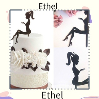 Ethel1 ท็อปเปอร์อะคริลิค รูปผู้หญิง สําหรับตกแต่งเค้ก คัพเค้ก งานแต่งงาน