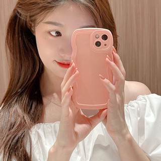 pink for iphone 11 clear phone case with airbag Wave edge silicone case for iPhone 14 13 12 เคสไอโฟน11 cases for girls 11Pro max เคสไอโฟนxsmax xr xs 6 7 8 plus 12mini 13mini se2020 se2023 protect Camera cover