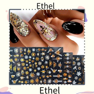 Ethel1 สติกเกอร์ตกแต่งเล็บ ยูวีเจล คริสต์มาส