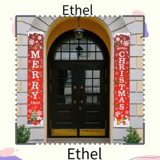 Ethel1 ป้ายแบนเนอร์ ลาย Happy Year สําหรับตกแต่งประตูคริสต์มาส