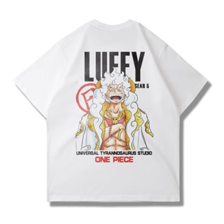 เสื้อยืดคอกลม แขนสั้น พิมพ์ลายกราฟฟิค One Piece สไตล์ญี่ปุ่น พลัสไซซ์ แนวสตรีท แฟชั่นสําหรับผู้ชาย