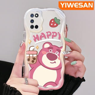 เคสโทรศัพท์มือถือแบบนิ่ม ใส กันกระแทก ลายการ์ตูนหมี สตรอเบอร์รี่ สีสันสดใส สําหรับ OPPO A52 A92 A72 4G