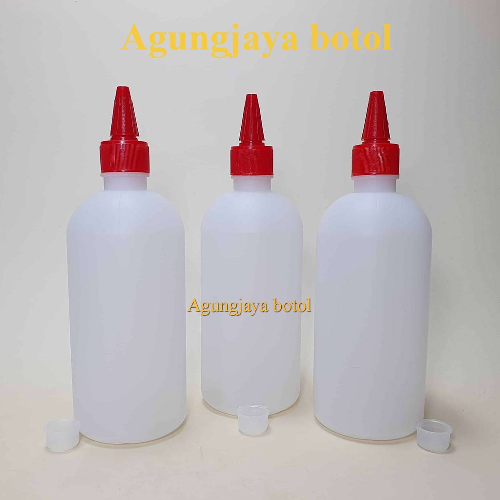 ขวด HDpe ธรรมชาติทรงกลม 500 มล. พร้อมฝาแหลม / ขวด Hdpe / ขวดปุ๋ย / ขวดน้ํามัน / ขวดหมึก / ขวด 500 มล