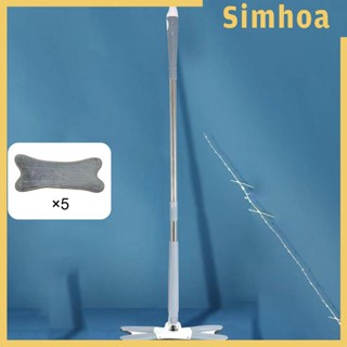 [SIMHOA] ไม้ถูพื้นไมโครไฟเบอร์ แบบแบน ล้างทําความสะอาดได้ สําหรับพื้นลามิเนต สํานักงาน