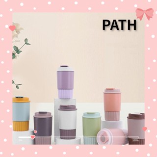 Path แก้วกาแฟสเตนเลส พร้อมฝาปิด กันรั่วซึม ขนาด 360 มล.