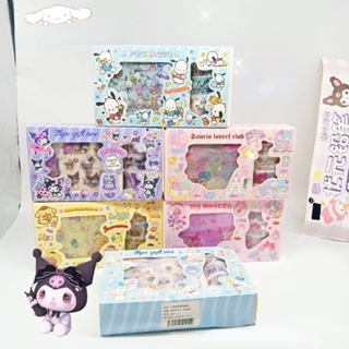 ชุดเทปสติกเกอร์ ลาย Sanrio Kulomi Cinnamoroll Melody Pachacco เนื้อแมตต์ 8 แผ่น 6 ม้วน