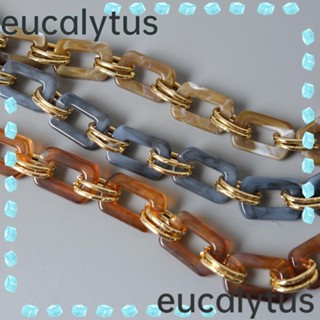 Eucalytus1 สายโซ่อะคริลิค สีทอง แบบเปลี่ยน สําหรับกระเป๋าถือ กระเป๋าสะพายไหล่