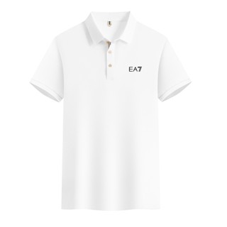 เสื้อโปโล แขนสั้น ผ้าฝ้าย แฟชั่นฤดูร้อน สําหรับผู้ชาย EA7