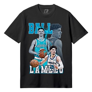 [100% Cotton]Nba - LAMELO BALL เสื้อยืดลําลอง ผ้าฝ้าย แขนสั้น พิมพ์ลาย Kaos Basketball Distro Kob แฟชั่นแขนสั้นผ้าฝ้าย