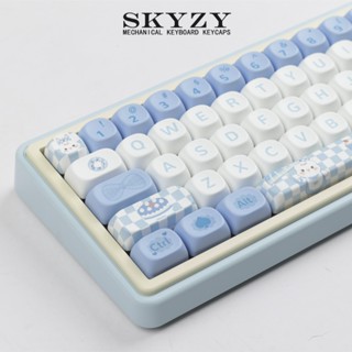 Alice Rabbit Keycaps MOA Profile กระต่ายอลิซ PBT Dye Sub คีย์บอร์ดแบบกลไก Keycap