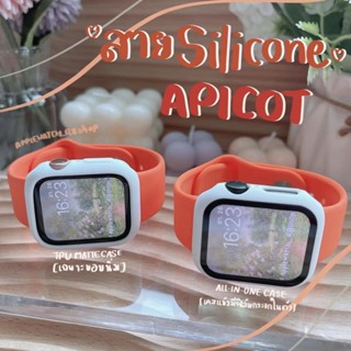 สายนาฬิกาข้อมือซิลิโคน พร้อมเคส สําหรับ Smart Watch Ultra 49 มม. iwatch Strap 45 มม. 41 มม. 44/42 มม. 40/38 มม. Series 8 7 SE 6 5 4 3 2 1 41 มม. 45 มม. WatchBand T500 T500