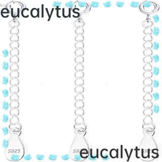 Eucalytus1 สร้อยคอเงินสเตอร์ลิง ต่อขยาย ทําเครื่องประดับ สําหรับผู้หญิง