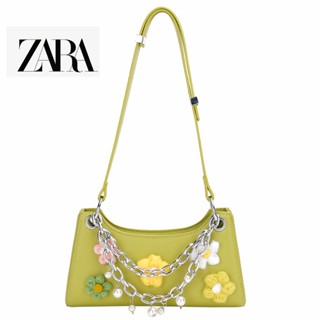 Zara Niche กระเป๋าสะพายไหล่ ลายดอกไม้ ขนาดเล็ก แบบพกพา เข้ากับทุกการแต่งกาย สําหรับสตรี