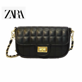 Zara กระเป๋าสะพายไหล่ สะพายข้าง ระดับไฮเอนด์ แต่งสายโซ่ แฟชั่นเรโทร สําหรับผู้หญิง