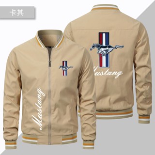 MUSTANG LOGO baseball uniform outdoor driving zipper thin sports windproof jacket