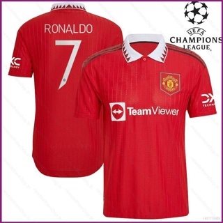 เสื้อโปโลแขนสั้น ลายทีมชาติฟุตบอล Ronaldo Rashford UEFA NP2 2022-2023 ชุดเหย้า สําหรับผู้ชาย และผู้หญิง PN2