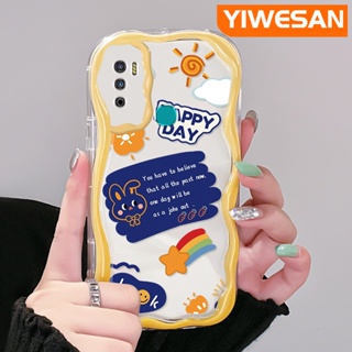 เคสโทรศัพท์มือถือ แบบใส ลายการ์ตูนกระต่ายน่ารัก สีรุ้ง สําหรับ Infinix Hot 9 Pro Hot 9 Play Hot 12 Play