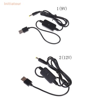 [Initiatour] สายเคเบิลแปลง DC-DC USB 5V เป็นแจ็ค 9V 12V 5.5*2.1 มม.