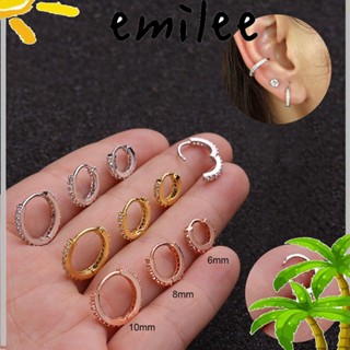 EMILEE จิวจมูก จิวเจาะหู สีเงิน สีทอง สีโรสโกลด์ สไตล์พังก์ 1 ชิ้น