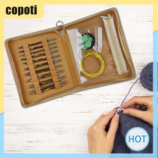 Copoti ถุงมือถักโครเชต์ หัวกลม แบบไม้ สําหรับผ้าพันคอ DIY 1 ชุด