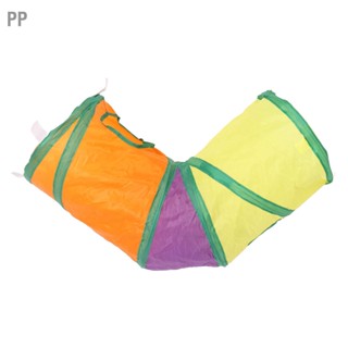 PP Cat Tunnels Rainbow Collapsible Thickening Interactive Pet Tunnel Toy สำหรับในร่มกลางแจ้ง