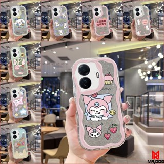 เคส VIVO T1 5G Y30 5G เคสโทรศัพท์ใสลายครีมพร้อมบัตรเพชร