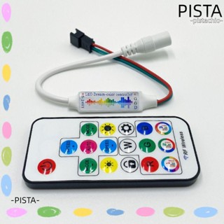 Pista รีโมตควบคุมเพลง แถบไฟ Led 17 คีย์ 3Pin DC5-24V DC USB Mini RF สําหรับ WS2812B WS2811 5050