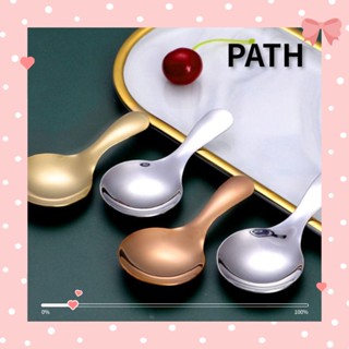 Path ช้อนสเตนเลส ด้ามจับสั้น สําหรับตักไอศกรีม เครื่องปรุง กาแฟ 2 ชิ้น