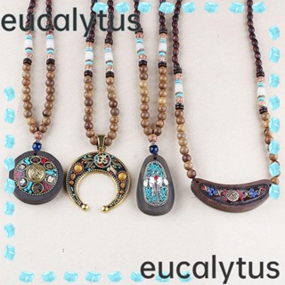 Eucalytus1 สร้อยคอ เนปาล นําโชค เครื่องประดับ ของขวัญ สไตล์ชนเผ่า เทศกาล พุทธศาสนา