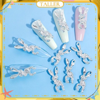 ✧Ready Stcok 10pcs Nail Art Cat&amp;#39;s Eye Opal Funny Rabbit Series Jewelry Alloy Dancing Funny Rabbit Nail Decoration Manicure Tool For Nail Shop TALLER