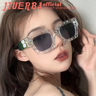 JIUERBA ใหม่ แว่นตากันแดดแฟชั่น กรอบสี่เหลี่ยม สไตล์วินเทจ 992 52 มม. X 31 มม. UV400 สําหรับผู้ชาย และผู้หญิง