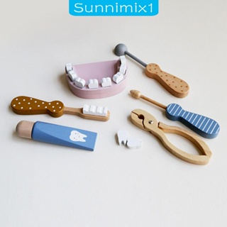 [Sunnimix1] ของเล่นบทบาทหมอไม้ สําหรับเด็กอายุ 3 ปีขึ้นไป 6 ชิ้น