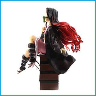 โมเดลฟิกเกอร์ PVC อนิเมะ DemonSlayer Kamado Nezuko Sitting On The Box ขนาด 15 ซม. ของเล่นสําหรับเด็ก