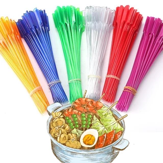 อุปกรณ์ร้านหม่าล่าหม้อไฟ แท่งไม้เสียบผัก หม่าล่า ทนความร้อนสูง หมุนได้ (1แพ็ค 100ชิ้น) 【ราคาขายส่ง】